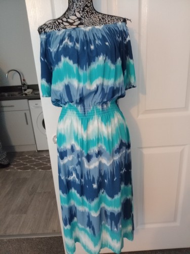 Women blue turquoise white - blue,