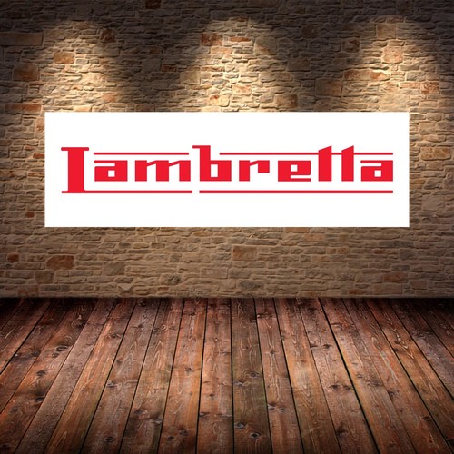 Lambretta text banner garage - lambretta,