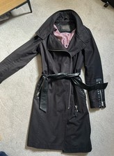 Mackage Women’s  Leather And Cotton Trench Size Small