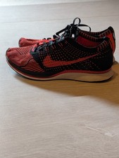 Nike Trainers Mens Size UK 6. 5 Flyknit Racer Laser Crimson Running Gym  Shoes