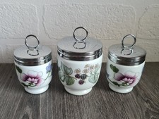 3x Royal Worcester Egg Coddlers, 1- Large Lavinia & 2- Standard  Astley