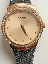 Seksy (Sekonda) Ladies Rose Gold Tone Quartz Watch - VGC - New Battery, Working