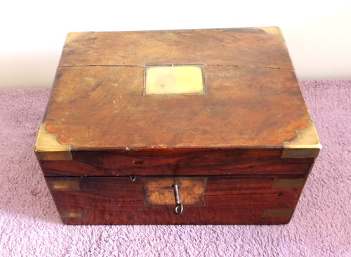 Antique writing slope box with - writing,