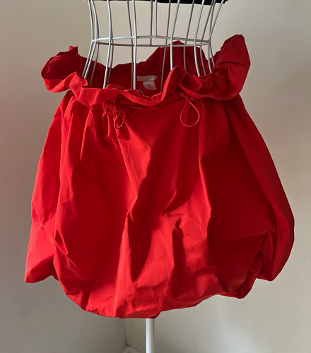 Red bubble mini skirt - h&m,