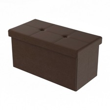 Large Brown Faux Leather Foot