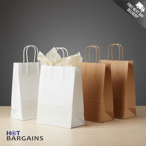 Brown white paper - bags, with