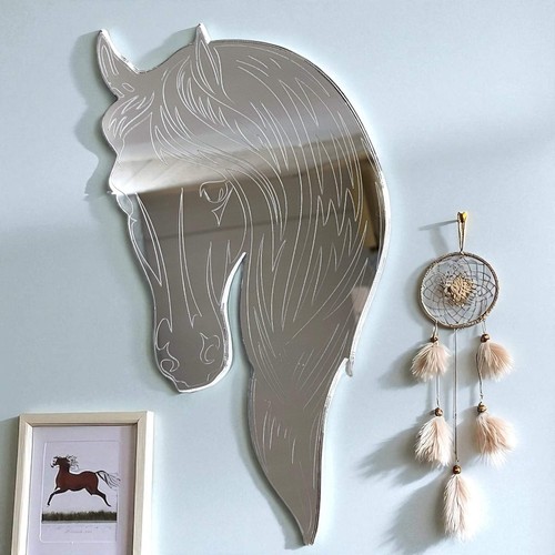 Etched horse head - etched,