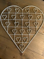 Vintage Large Cream Metal Wire