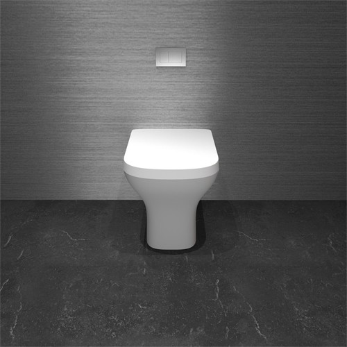 Back wall toilet white - back,