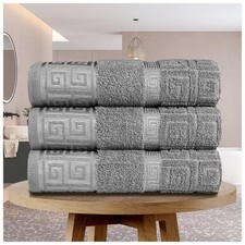 Embroidered Greek Key Bath