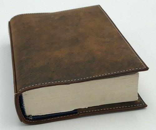 Distressed leather bible book - bible,