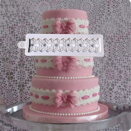 Lace ribbon silicone fondant - lace,