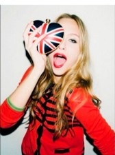 Kate Moss Topshop Nautical Anchor Red Navy Green Sailor Knit Cardigan 10 Vintage