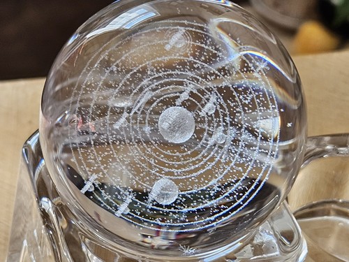 Solar system crystal - 3d,