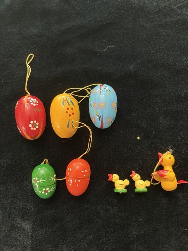 Vintage hand painted wooden - hand-painted,