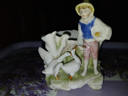 Feeding the geese porcelain - the,