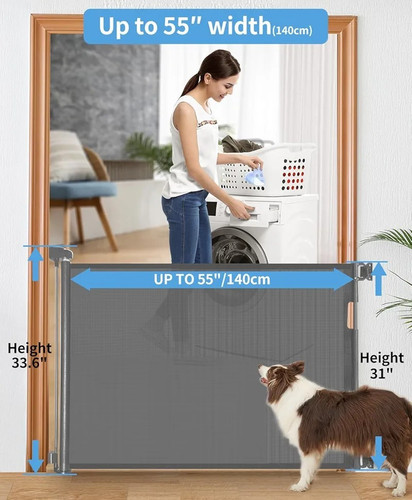 Retractable grey mesh stair - retractable,