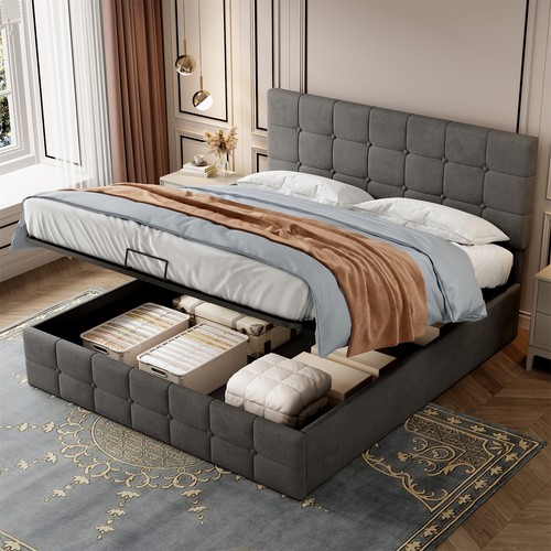 Double ottoman bed - ottoman, upholstered