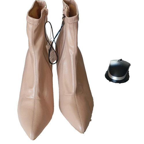 Peacocks beige ankle bootie - beige,