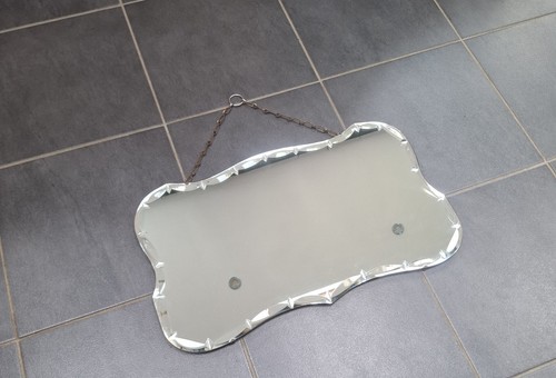 Antique wall mirror frameless - antique,