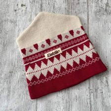 Vintage Eisbar knitted wool Ski Beanie Hat wool Snowboard Red 