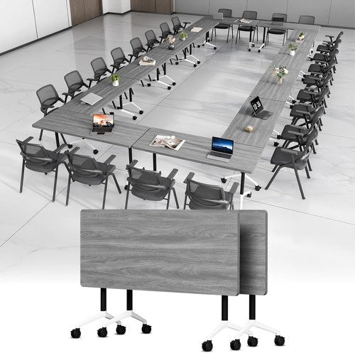 Folding conference table with - table,