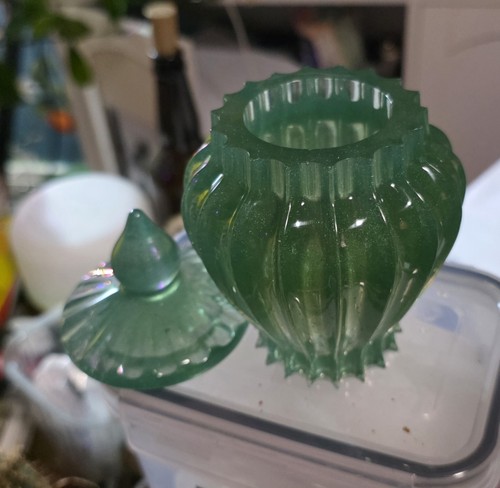 Green translucent fluted sweet - green,