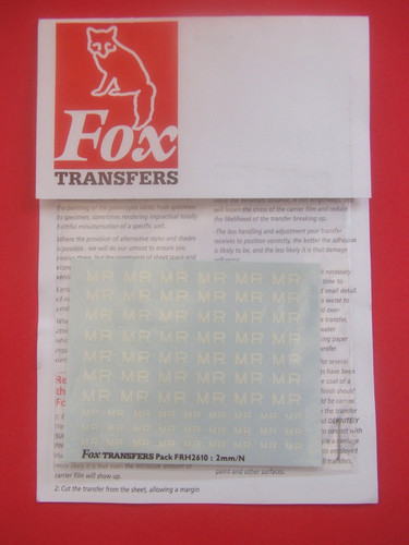 New fox transfers frh2610 - new,