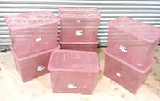 STORAGE BOXES BUNDLE X7 80L Wham Crystal Large Lidded boxes