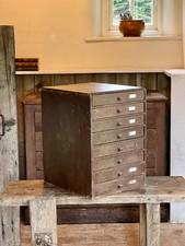 Antique French Haberdashery Cabinet Display Box L.V. Paris & C.B Cotton