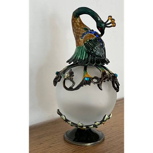 Peacock perfume bottle - peacock,