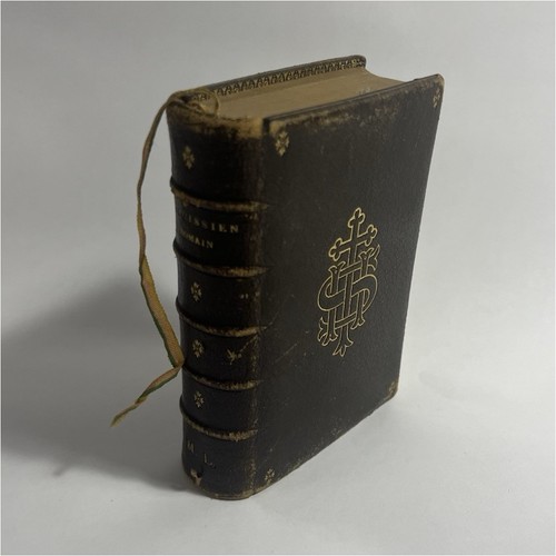 Antique leather prayer - leather, book