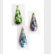 3 Cloisonne Pendants Bright