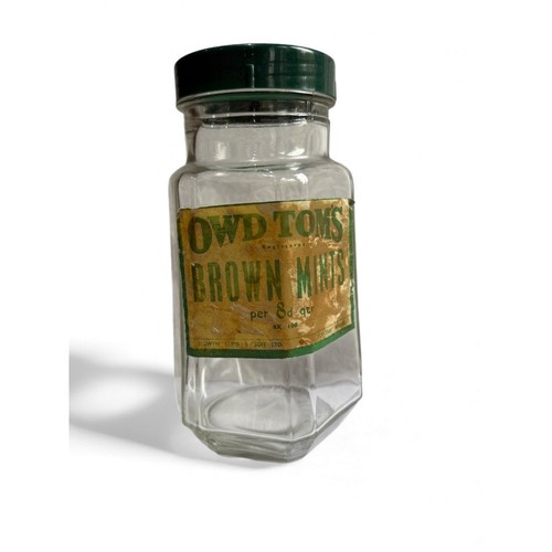 Rare vintage glass hexagonal - vintage,