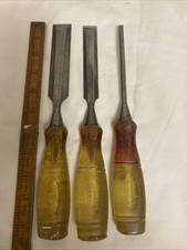 Record Marples Chatter Proof Bevel Edge Chisels X 3 - One Inch ,3/4 And 1/4