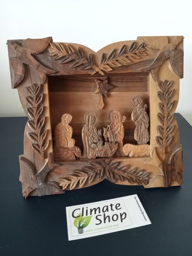 Vintage hand carved olive wood