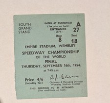 Vintage 1954 speedway world - 1954,