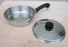 SALADMASTER 9" SKILLET w/ VAPO VENT LID 18-8 Tri-Clad Stainless Steel