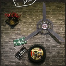 Propeller Aeroplane Metal Wall