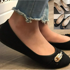  Dolly Shoes Ballerina Ballet Pumps Ladies Flat Loafers Size Womens Black New