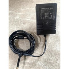 Roberts RH41-0601000DB Power Supply Adapter Black Portable 6-V 1-A 3-Pin UK Plug