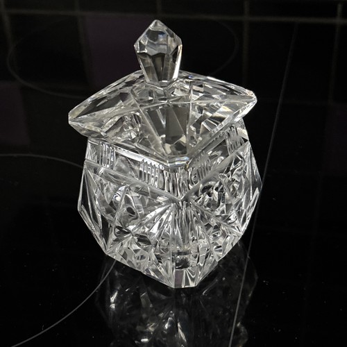 Vintage cut glass condiment - cut,