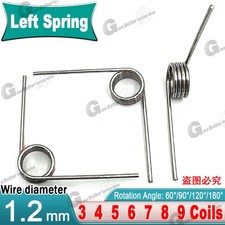 Torsion Spring 3-9 Coil (10 pcs), 1.2mm Wire dia, 6 ~ 12mm OD, Left spring Steel