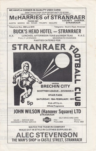 Stranraer brechin city - stranraer,