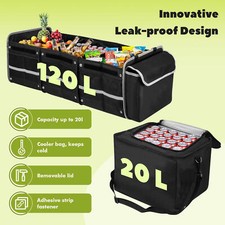 HEAVY DUTY CAR BOOT ORGANISER COLLAPSIBLE LARGE CAR BOOT TIDY STORAGE BAG BOX XL