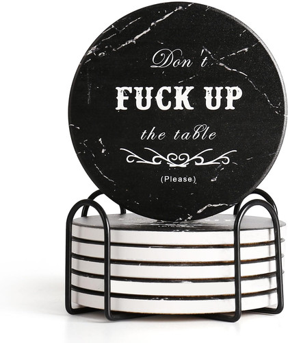 Drink coasters set with - 6,