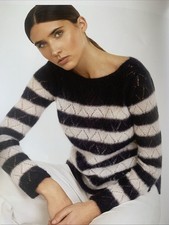 Knitting Pattern Kim Hargreaves Nautical Stripe Sweater In Rowan Kidsilk Haze