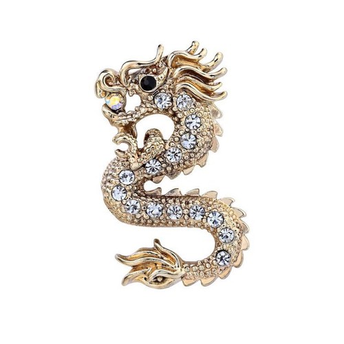 Vintage style dragon brooch - style,