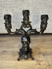 Skull Candelabra 3-Arm Candle