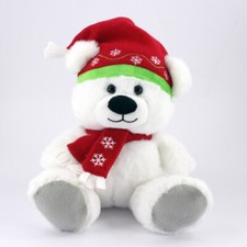 25cm Festive White Sitting